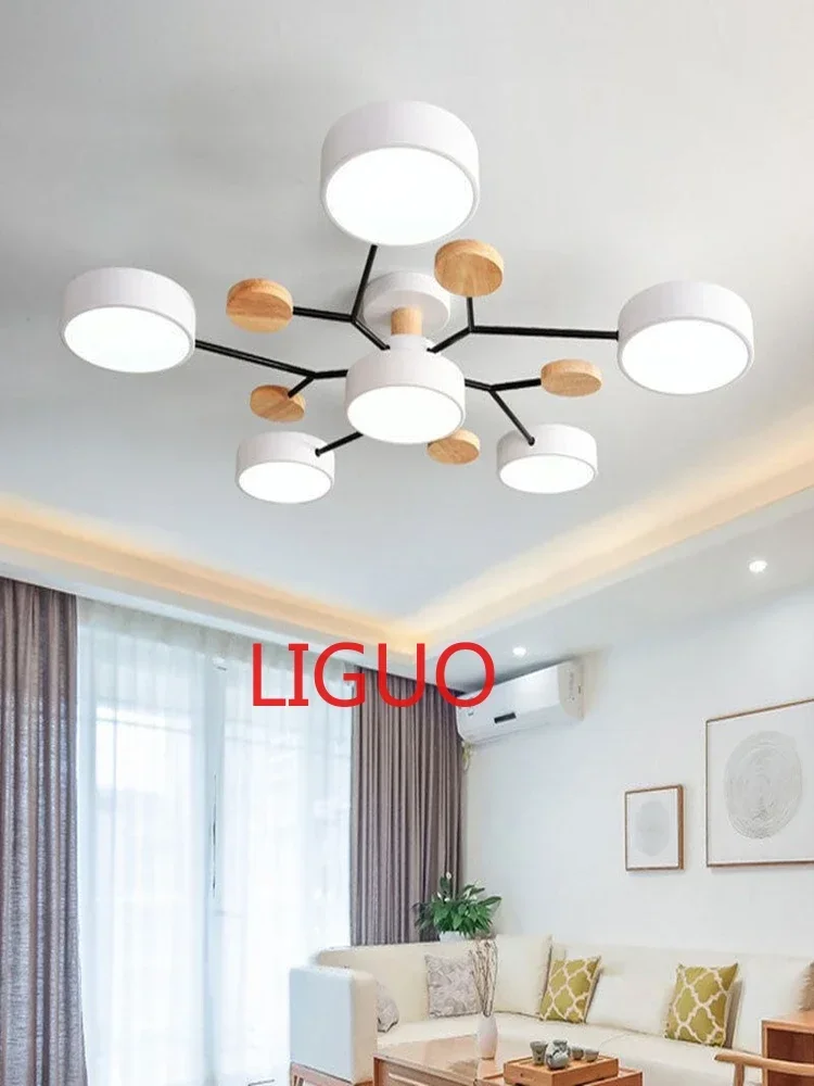 Living Room Lamp Restaurant Nordic Makaron Simple Modern Ceiling  Creative Personality Bedroom LED Pendant