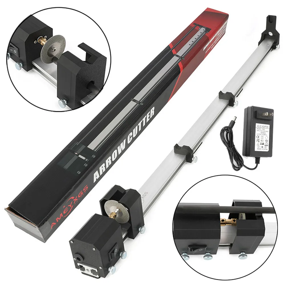 

Archery Arrow Shaft Cutter 100-240V Electric Arrow Cutter Saw Blade Cut and Grinding Arrow Shaft for Bow Shooting Hunting