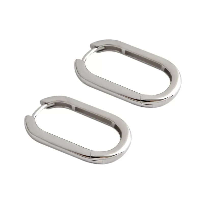 BF CLUB 925 Sterling Silver Earrings For Women Trendy Simple Retro Rectangle Earring Jewelry Prevent Allergy Party Accessories