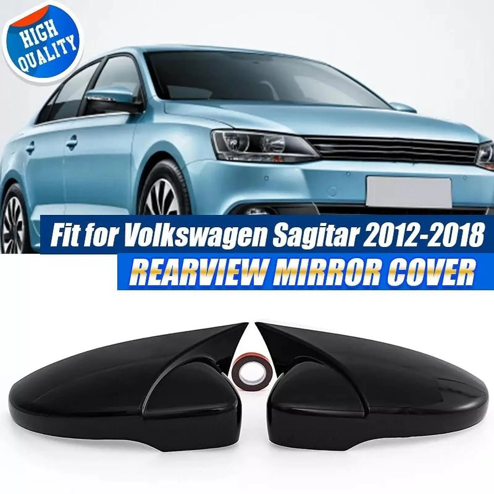 

2 Pieces Passenger Driver Side View Mirror Cover for 2009-2017