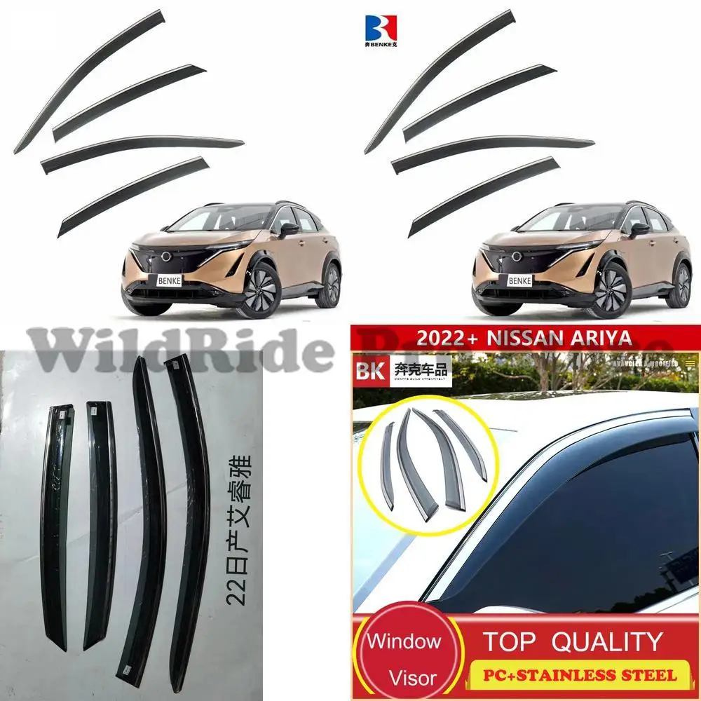

1 set 4pcs For Nissan Ariya 2022 Windshield Wind Deflector Rain Guard Window Visor