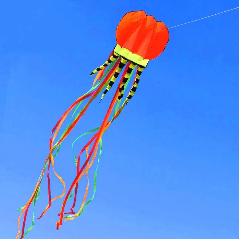 Gratis verzending 8m grote kwallen vliegers vliegen buiten spelen gaori kyen kite flygen kinderpapier vlieger letajici drak papalote