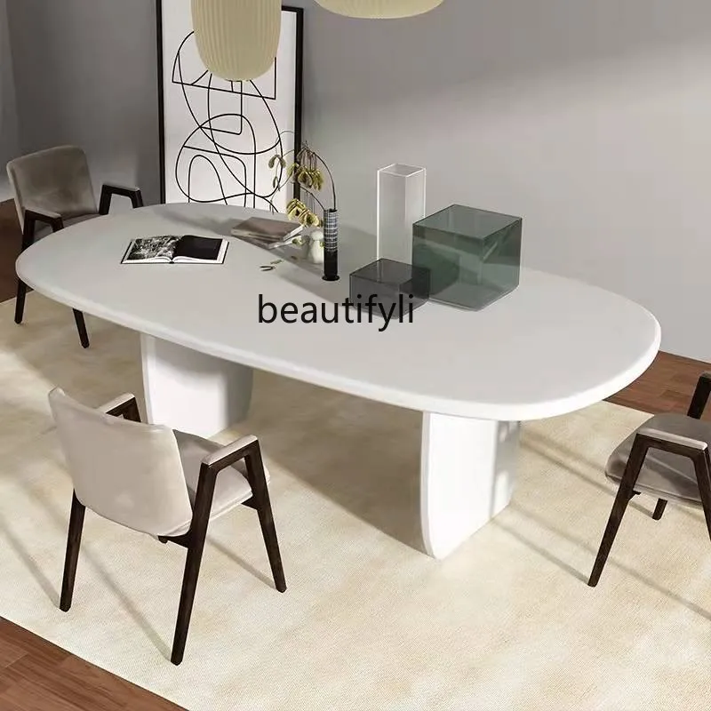 Nordic Creative Solid Wood Desk Modern Simple and Fashionable Conference Table Personalized Reception Conference Table