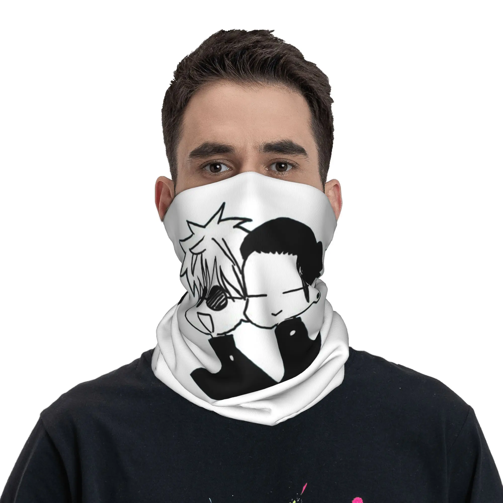 

Бандана Gojo Satoru and Geto Suguru, маска с принтом, шарф, теплый велосипедный шарф, походная рыбалка для мужчин и женщин, ветрозащитный