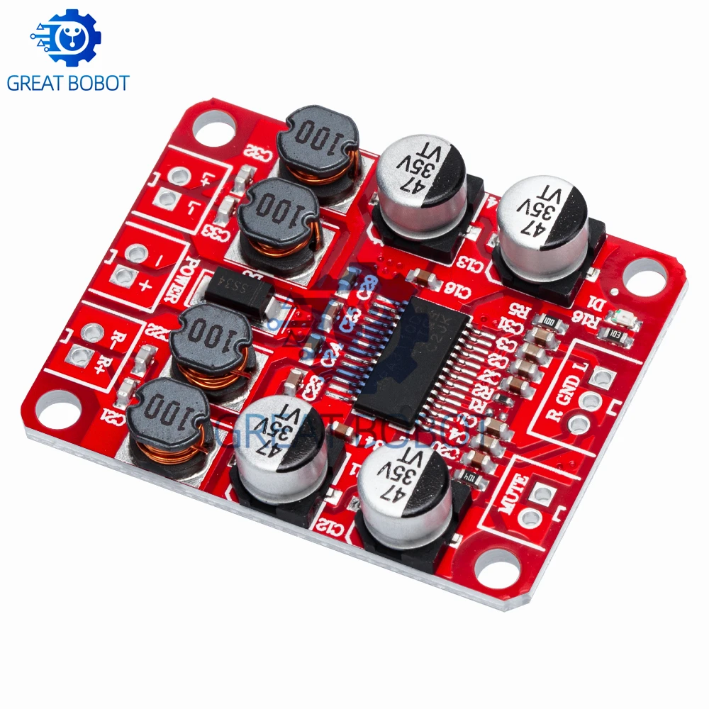 BS TPA3110 Digital Power Amplifier Module 2x15W Dual Channel Stereo DIY Speaker Amplifier Electronics Design PCB DC 12V Red