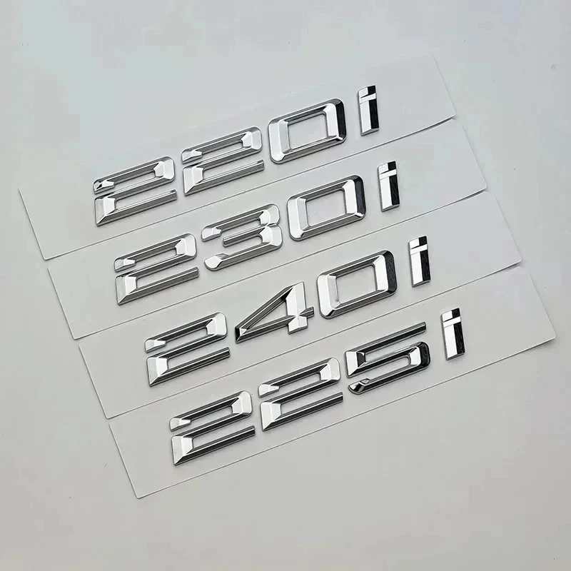 

3D Black Chrome Car Letters Rear Trunk Logo Emblem Badge Sticker For BMW F45 F22 F23 G42 216i 218i 220i 225i 228i 230i 235i 240i