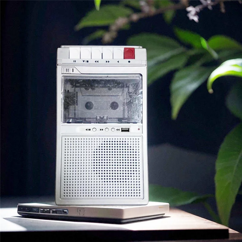 -RRKK Retro-Kassettenrekorder und Player unterstützt interne und externe Aufnahme und USB-Übertragung