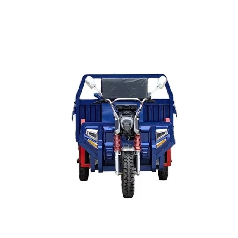 New Large Cargo 1000kg Capacity Open Body 3 Wheel Electric Tricycle 1 Passenger 60V High-Power 50-70km Range 20-25 Grade