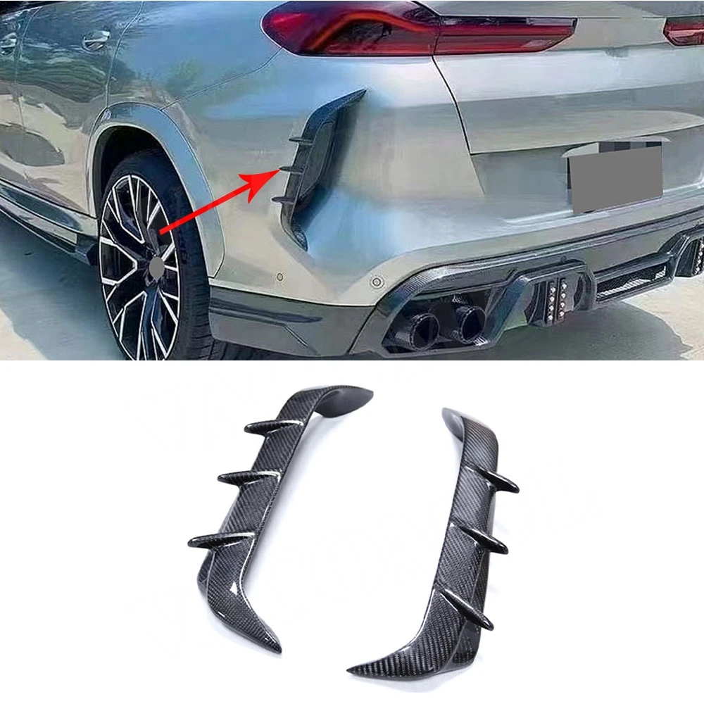 

VACOMUL Carbon Fiber Rear Lip Bumper Splitters Flaps Apron Side Fin Spoiler For BMW F96 X6 2019-2022 FRP Car Accessories Bodykit