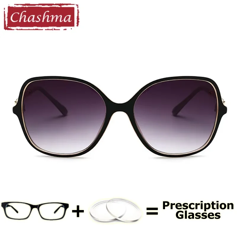 Mulheres polarizadas miopia prescrição óculos de sol moda receita óculos anti brilho proteção uv400 óculos de sol para o sexo feminino