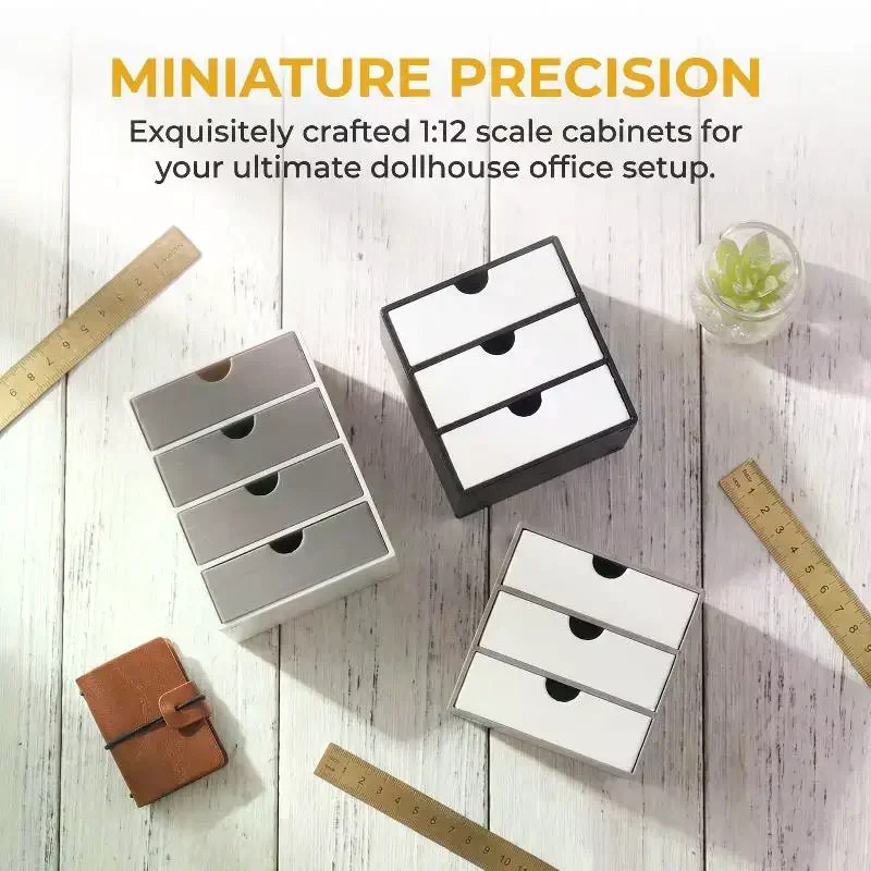 Miniature Wooden Bookcase Doll - Kids Toys Drawers 评论和价格