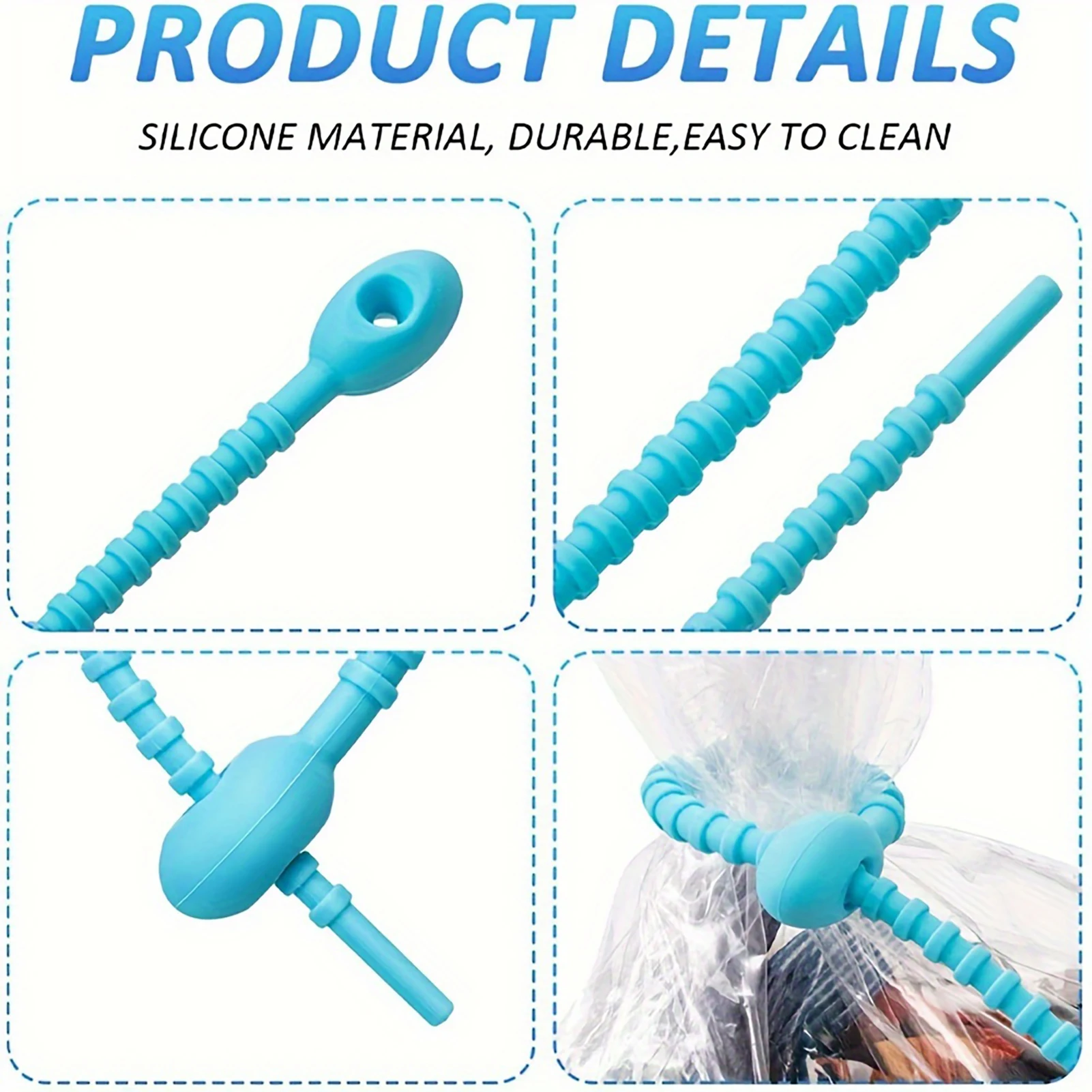 Silicone Reusable Cable Ties with Fast Binding Speed and Good Insulation Suitable for Indoor and Outdoor Use