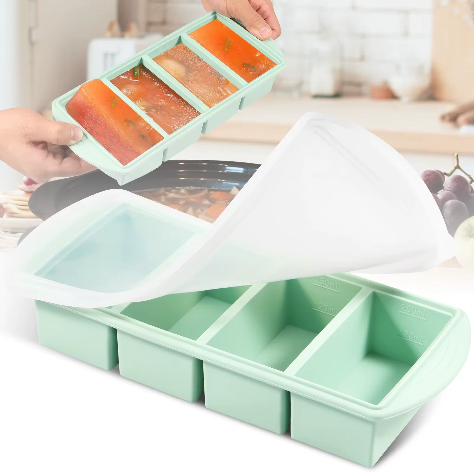 Meal Prep Frozen - Cetakan Es Batu Silikon Ekstra Besar
