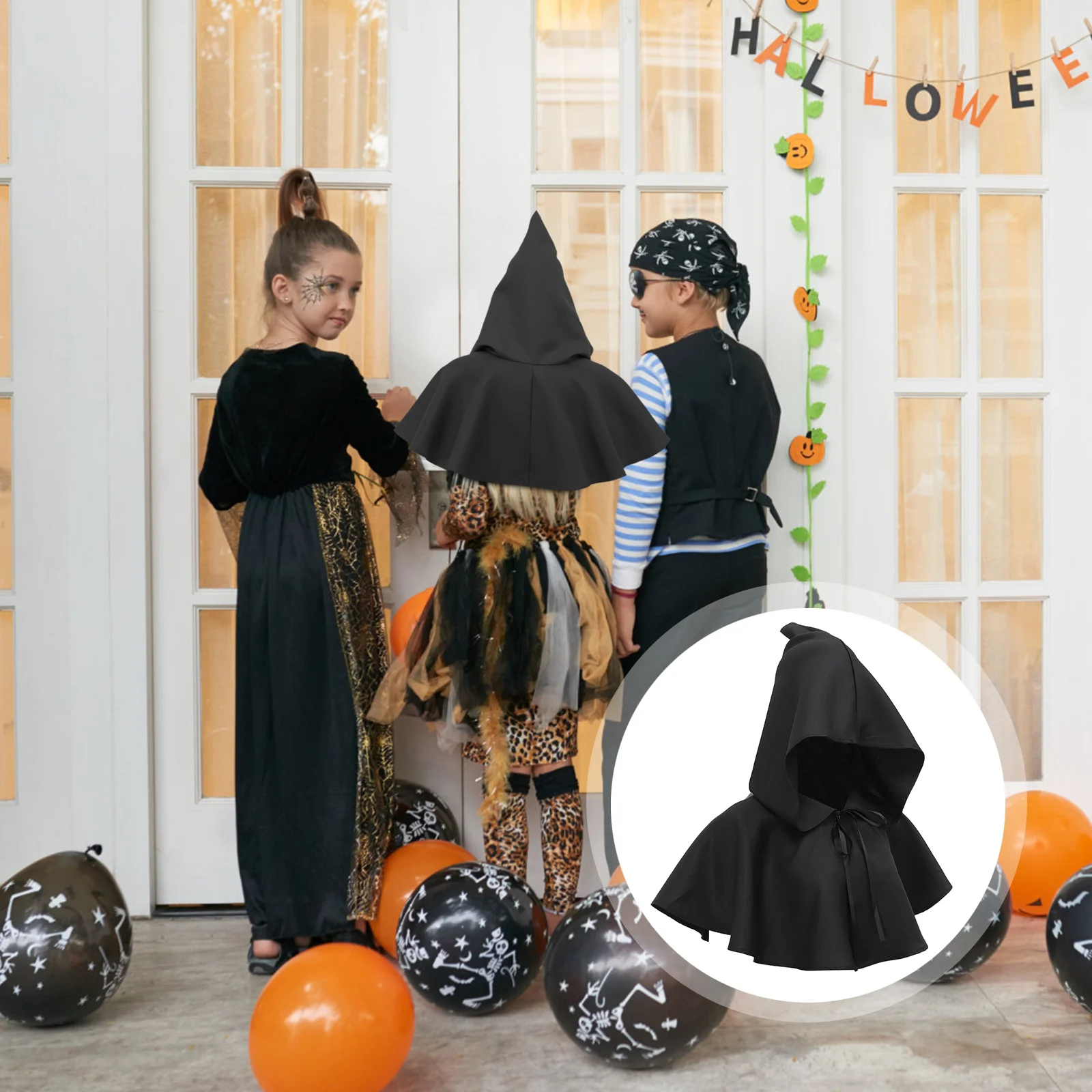 

Medieval Hat One Size Polyester Fiber Breathable Windproof Halloween Witch Cosplay Party Role Play Accessory