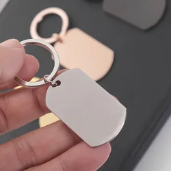 10pcs Stainless Steel Keychain Gold Rose Gold Steel Color Fashion Keychain For Car Keys Pendant For Women Man Jewelry Friends Gi