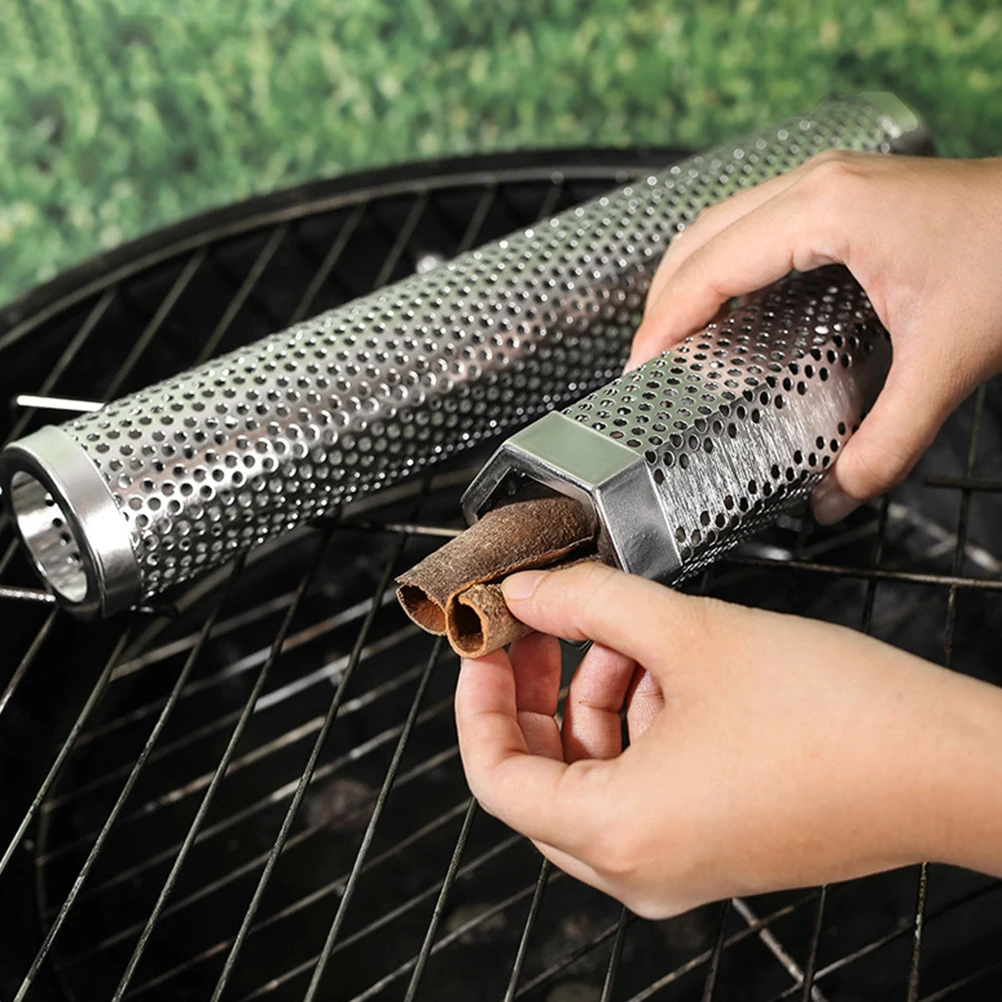 

Stainless Steel Smoke Tube Grilling Professional Reusable BBQ Tools Camping Accessories Durable Long Lasting Easy Clean