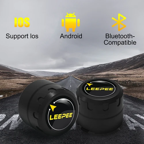 Imagen 2 del producto TPMS 2 sensores Bluetooth 4,0 5,0 sistema de monitoreo de presión de neumáticos Pit Bike probador de neumáticos juego de diagnóstico accesorios de motocicleta