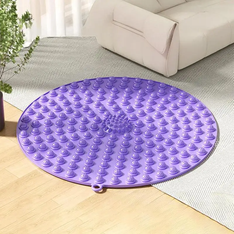 Reflexology Mat Foot Massage Mat Pressure Point Mat 21.65inch Ergonomic High Elasticity Round Pressure Point Board Foot Massage