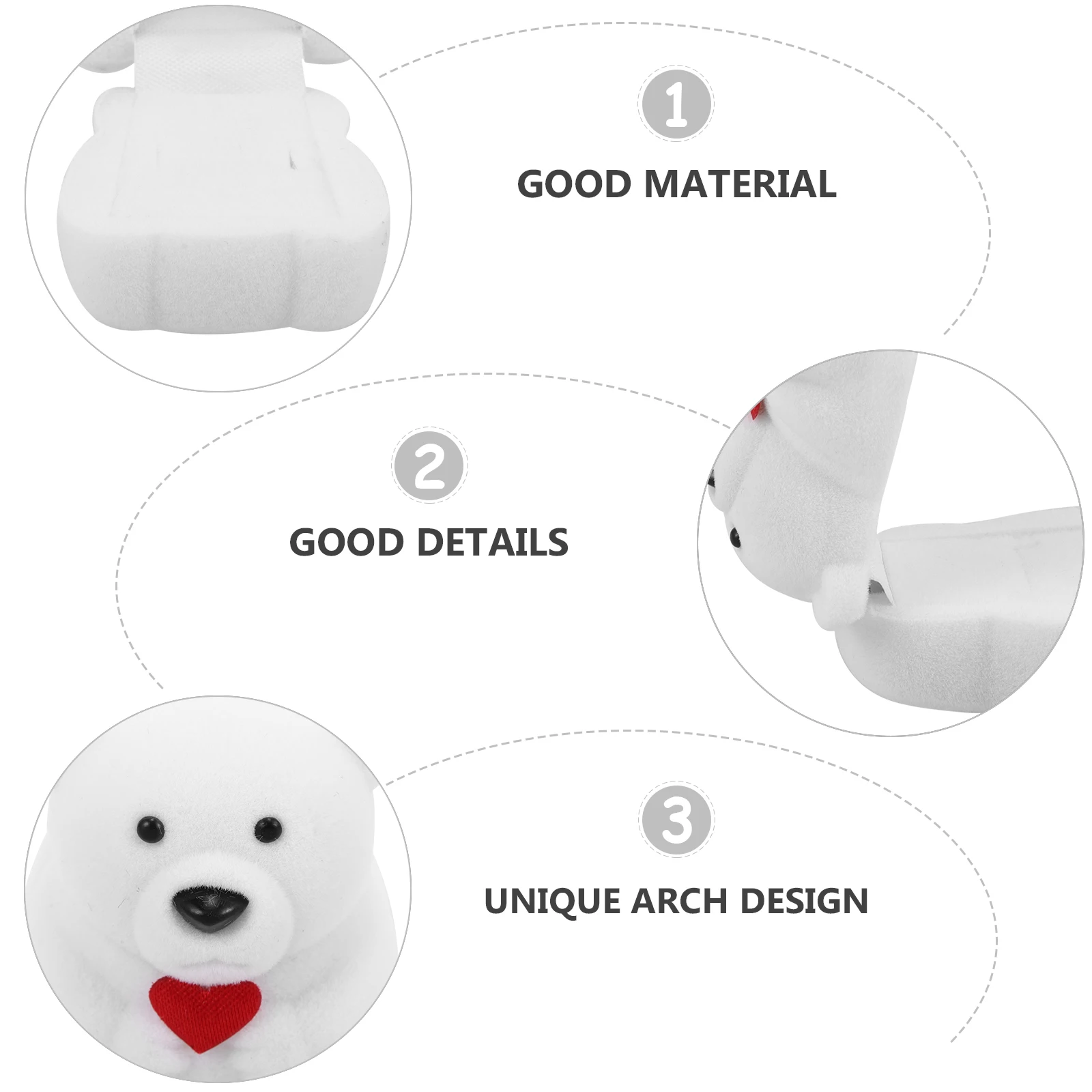 

Bear Jewelry Box Ring Holder Wedding Decor Container Organizer Case Proposal