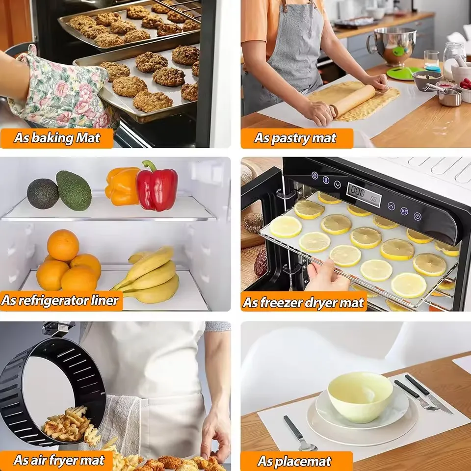 5M /10M Parchment Paper Baking Sheets Non-Stick Cutable Baking Liners for Oven Air Fryer Grilling Mat Steaming Bread Cookies view 3