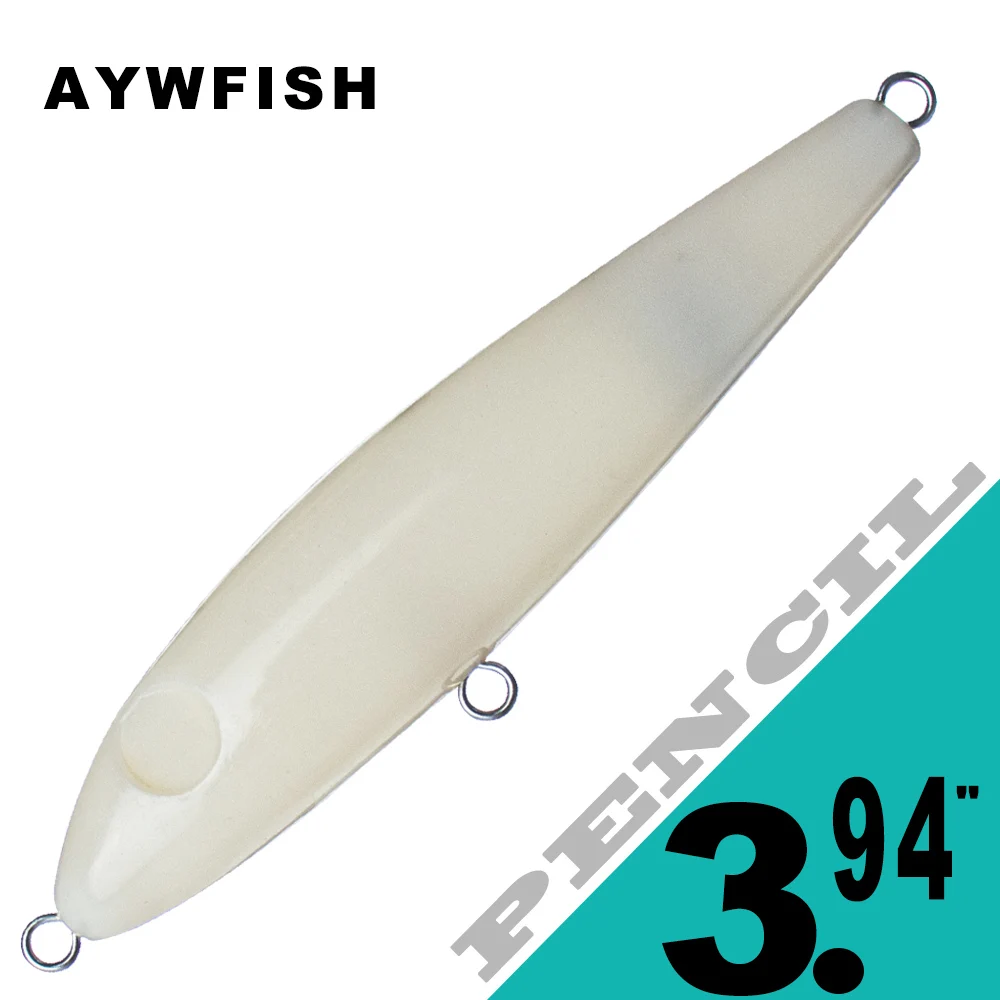 

AYWFISH 10 шт./лот неокрашенная приманка-карандаш для верхней воды 10 см 10,3 г плавающие рыболовные приманки Walk Spook погремушка искусственная жесткая приманка пустая