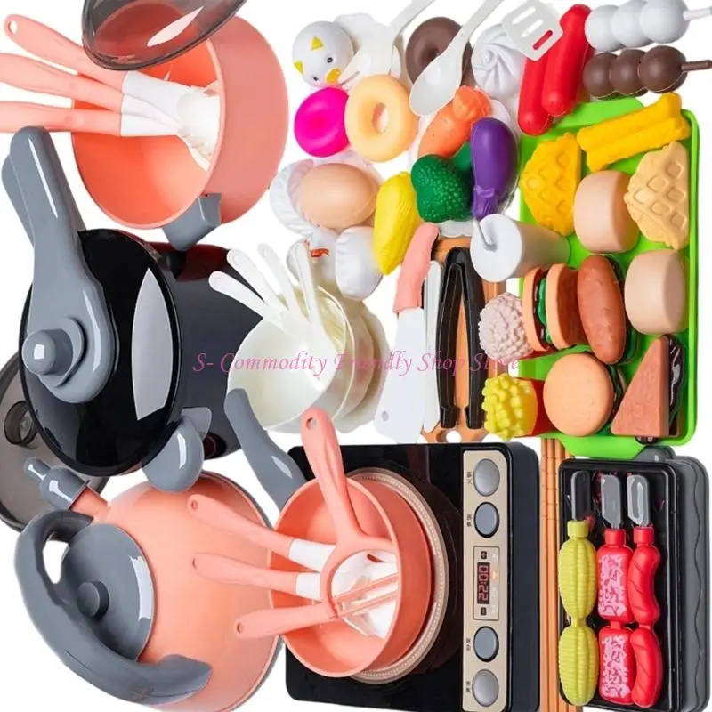 85AE ensemble jouets cuisine en plastique réaliste pour enfants 3 ans avec jeu rôle légumes Fruits