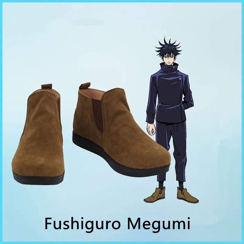 Jujutsu Kaisen Fushi guro Megumi Cosplay Kostüm Schuhe hand gefertigte Nubuk stiefel