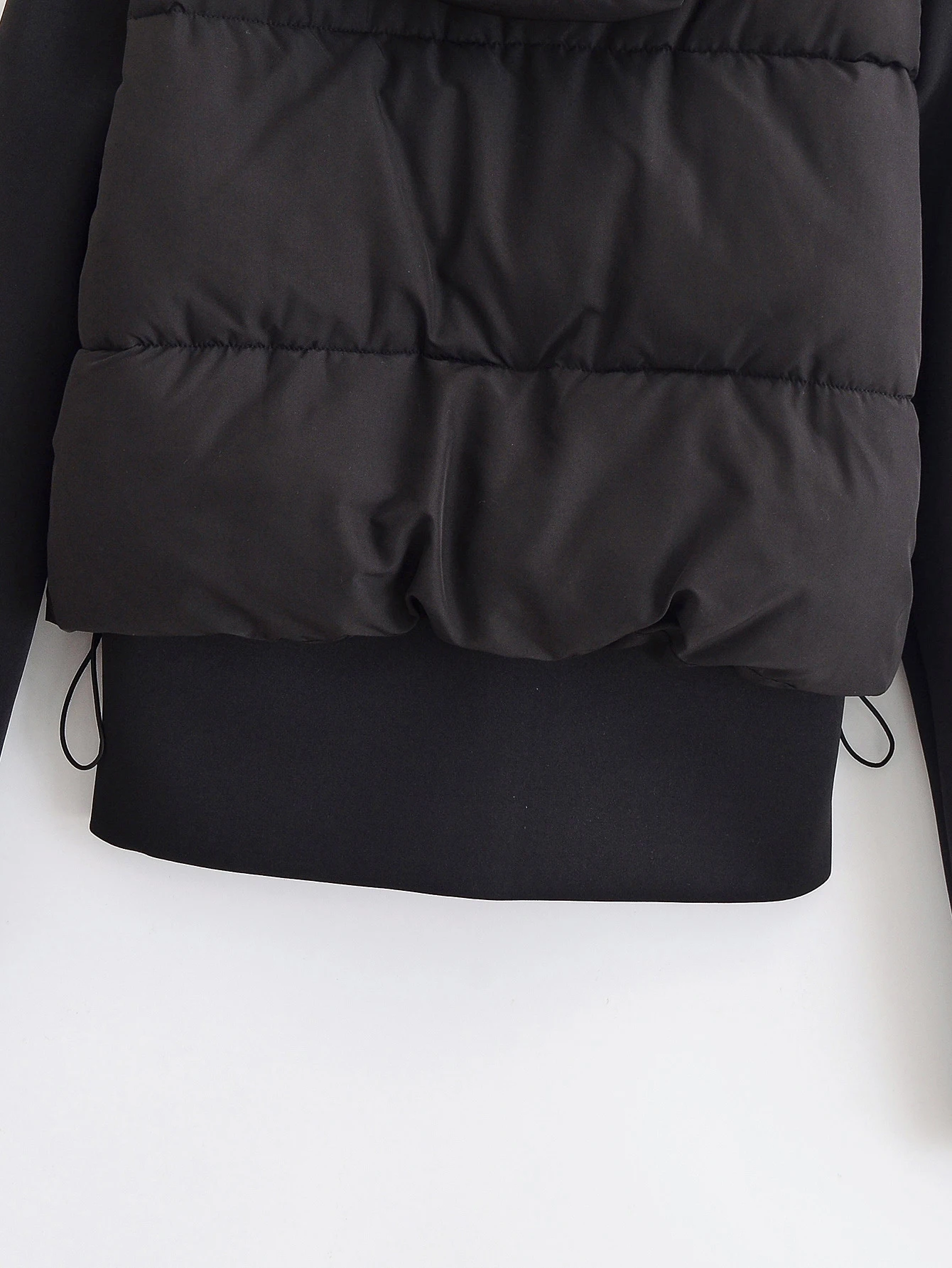 DEEABAE Autumn and winter new women's casual fashion simple hooded zipper knitted elastic cotton jacket