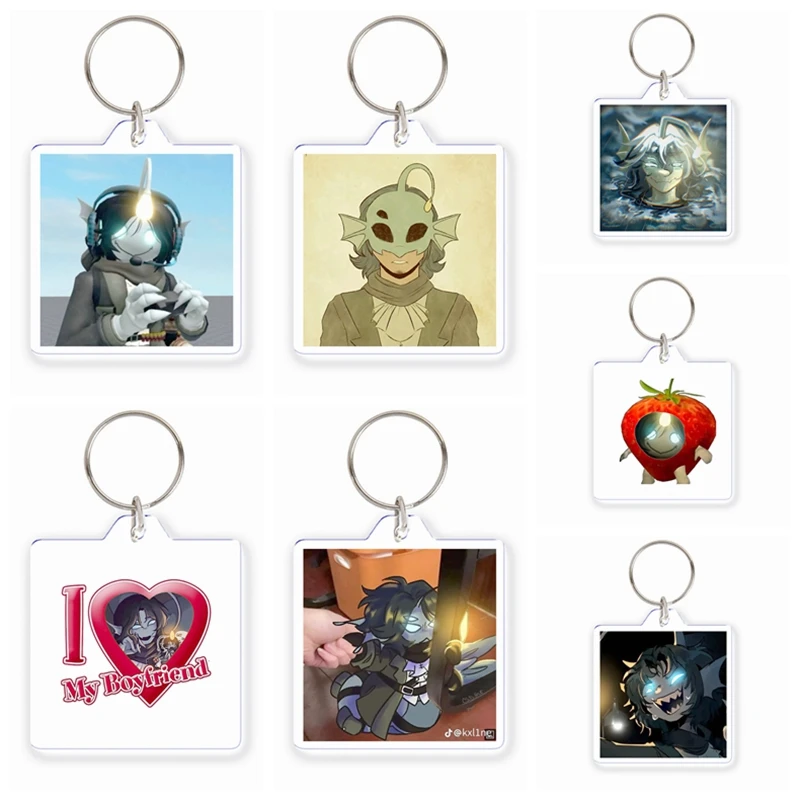 Pressure Hot Horror Game Sebastian Solace Acrylic Keyring Game Character Keychain Bag Jewelry Gamer Collect Fans Friends Gifts