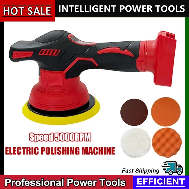 

For Milwaukee 8 Gears Digital Display Cordless Polisher Electric Polisher Auto Car Waxing Polishing Machine18V Lithium Battery
