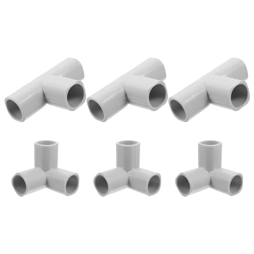 

6Pcs 3 Way Tee Fittings Furniture Grade Connectors for Baby Indoor Protective Barriers Easy Installation Detachable Cleanable