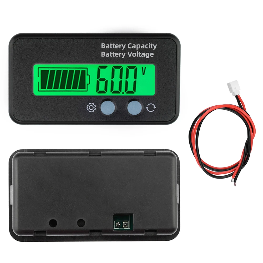 Indicatore di capacità della batteria DC 6-100V misuratore di elettricità digitale LCD Tester di tensione PO4 al litio al piombo per auto moto