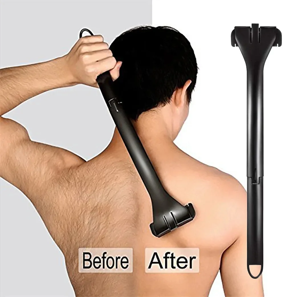 Back shaver handle Cross Border New Men's Back Shaver Manual Folding Back Shaver Long Handle Body Hair Trimmer