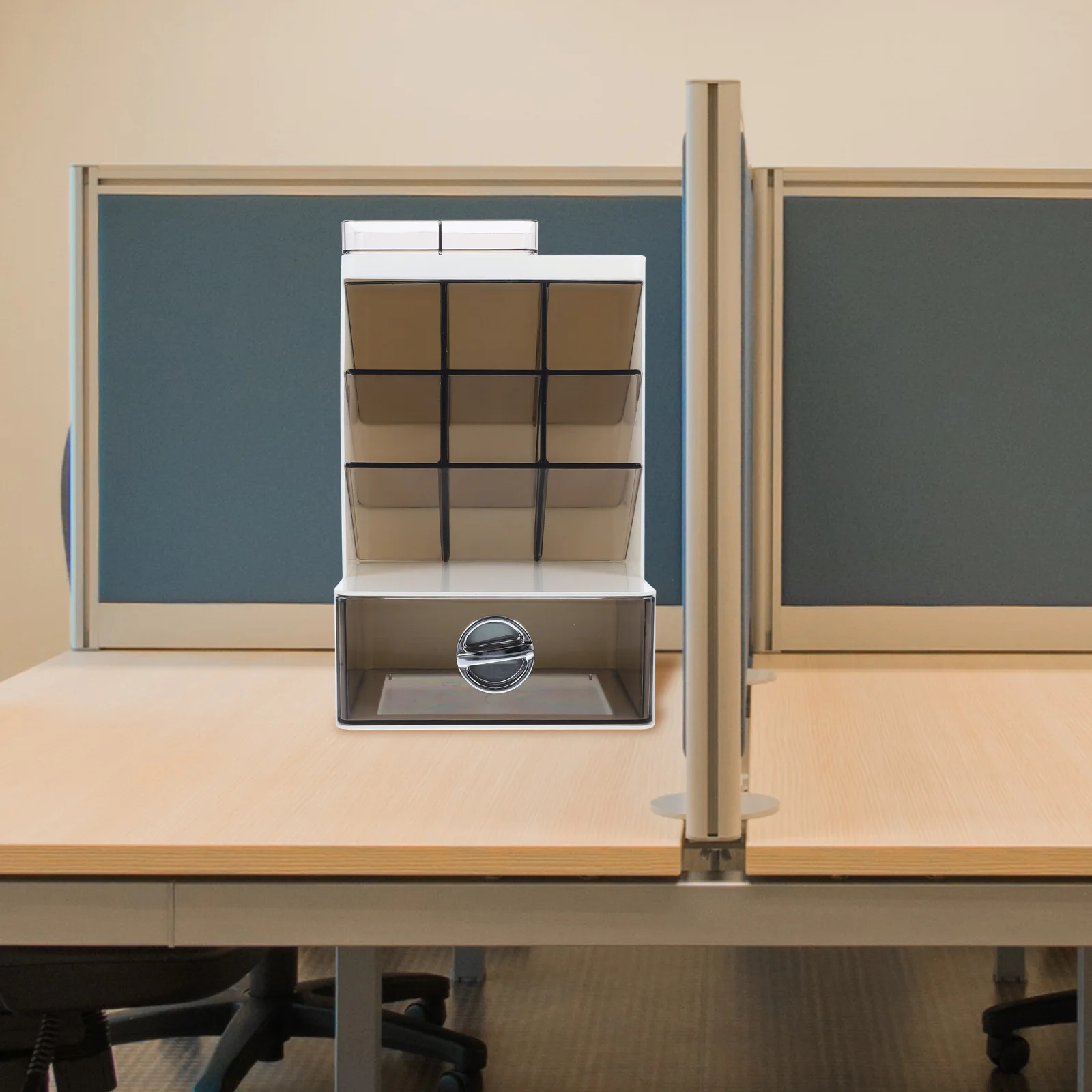 

Convenient Desk Organizer Pen Holder Storage Box Multi-Grids Easy Access Classification for Pens Markers Scissors Stationery