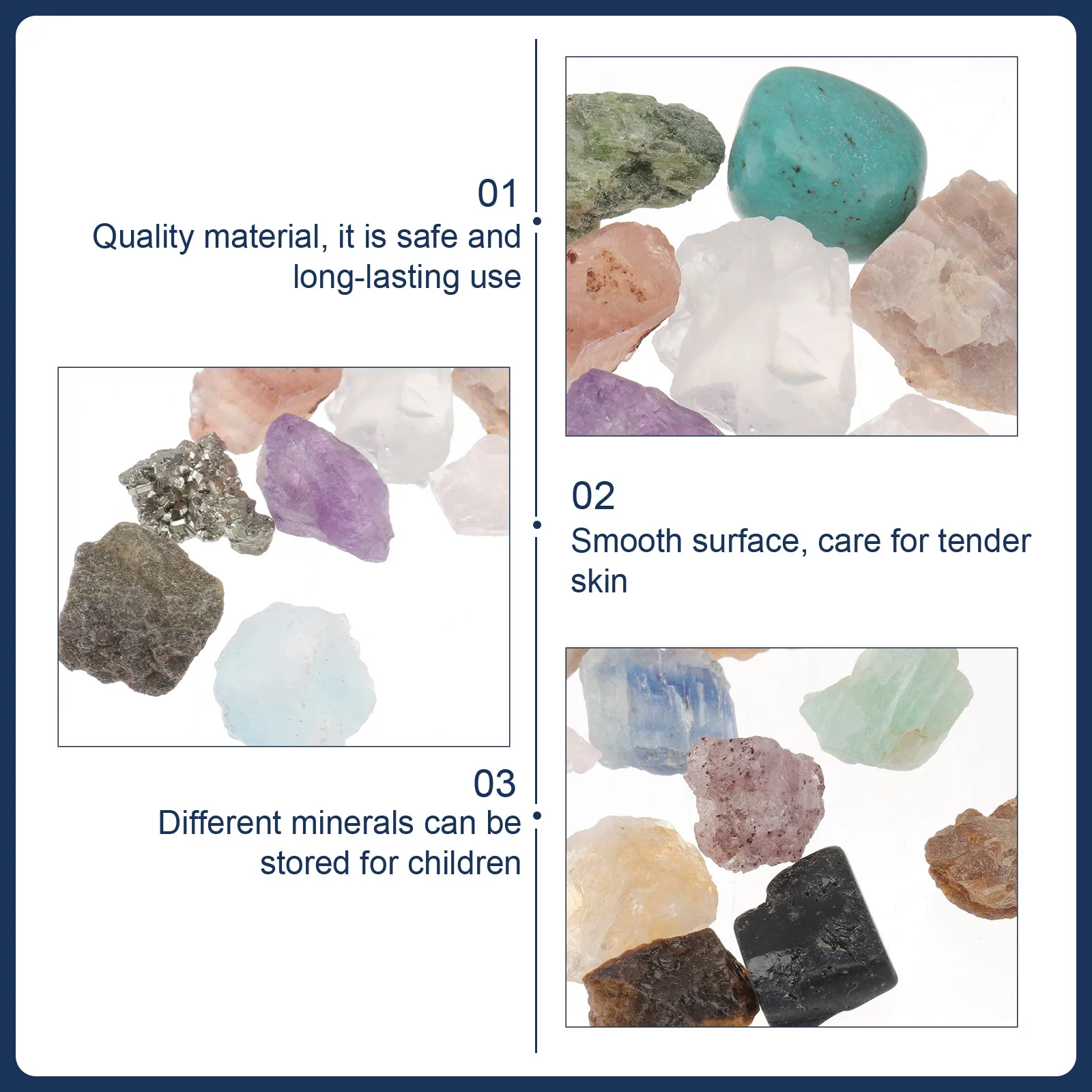 

Rock Mineral Specimen Kids Geology Kit Science Exploring Toy for Natural Stone Collections Learning Activities Agate