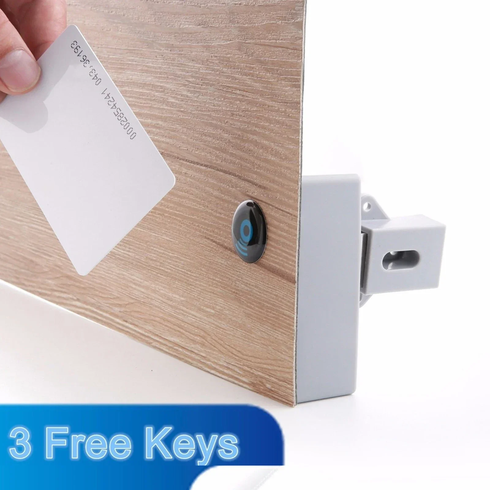 Kunci Kabinet Sensor Kartu IC Laci Baterai Kunci Pintar Cerdas DIY Kunci Digital Tersembunyi Tak Terlihat tanpa Kit Lubang Perforasi