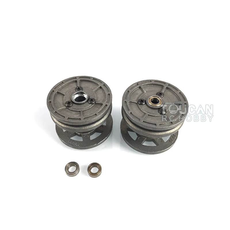 Heng Long One Pair Metal Idler Wheels Accessory For 1/16 Scale King Tiger RC Tank 3888 3888A  TH00404