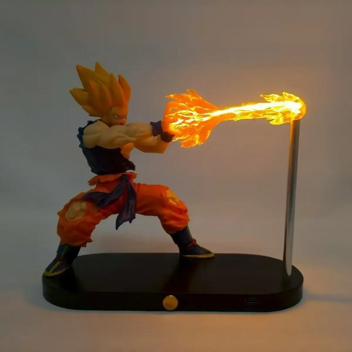 16cm nuevo Super Saiyan Dragon Ball Z onda de choque Goku estatua de Anime modelo escena brillo muñeca de juguete decoración de escritorio regalo de Navidad