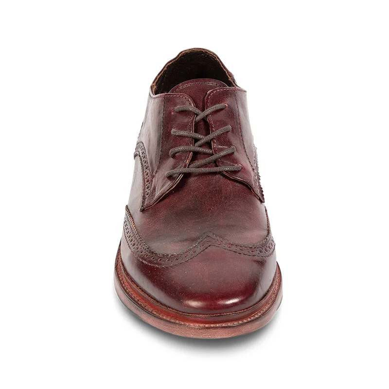 Classic Oxford Men’s Shoes Lace Up Leather Brogue Party Modern Formal Business Shoes For Men Fashion Reddish Brown Oxford Shoes