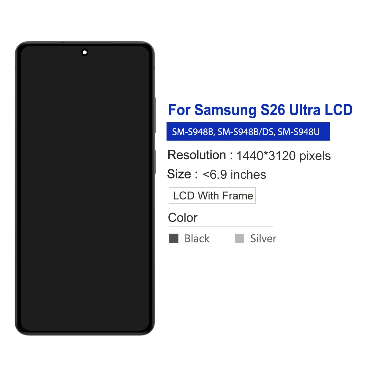 Dynamic For Samsung S26 Ultra LCD Display Touch Screen Digitizer Assembly SM-S938B, SM-S938B/DS Replacement Parts