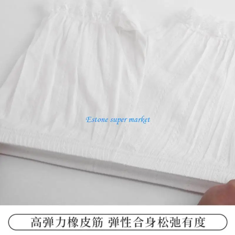 090B Comfortable Girls Cotton Shorts Not Glance Feature Breathable Fabric Summer Lightweight with Lace Trim Loose Fit for Girl