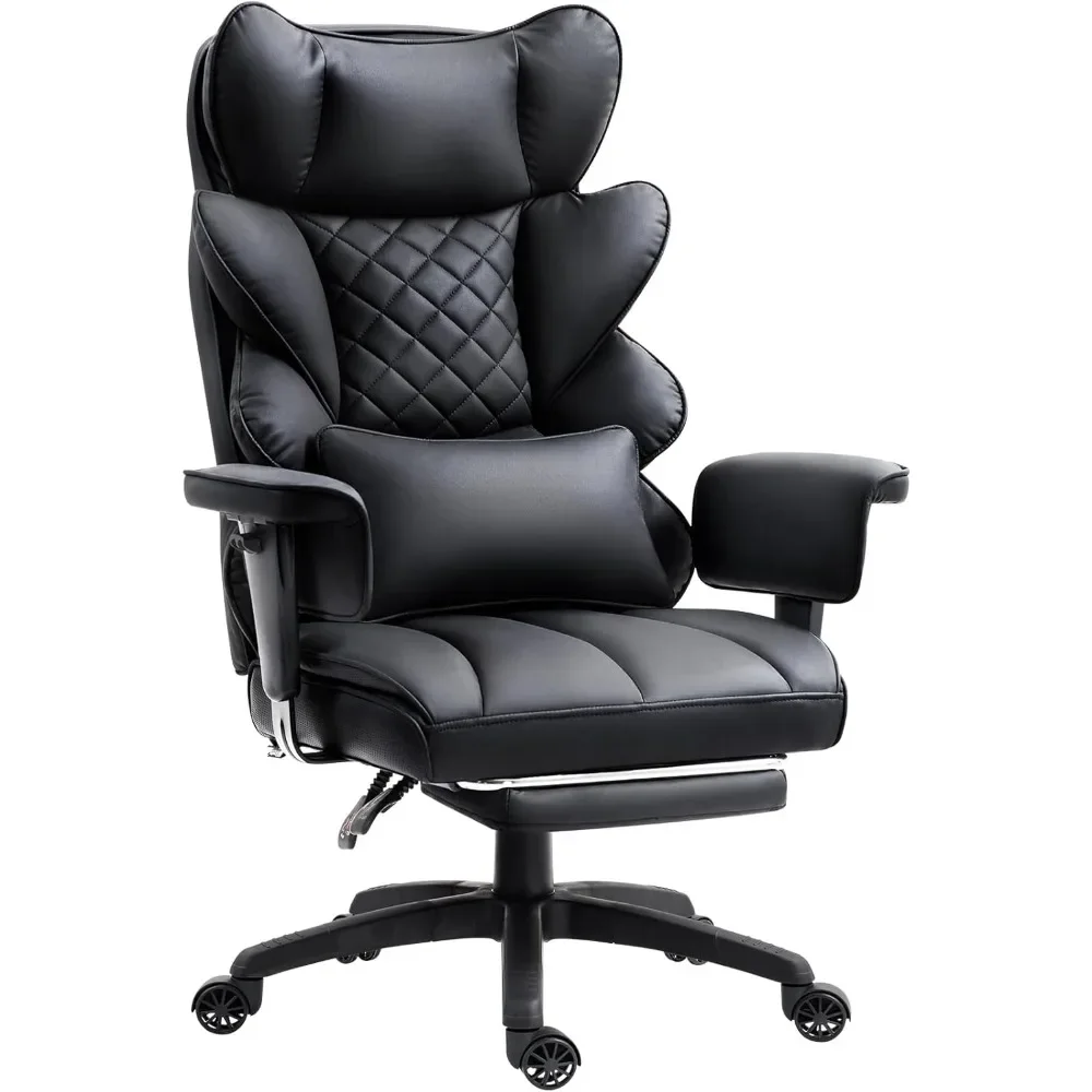 

Big and Tall Office Chair with Pocket Spring Cushion and Lumbar Support,High Back Computer Gaming Chair with Adjustable Armrests