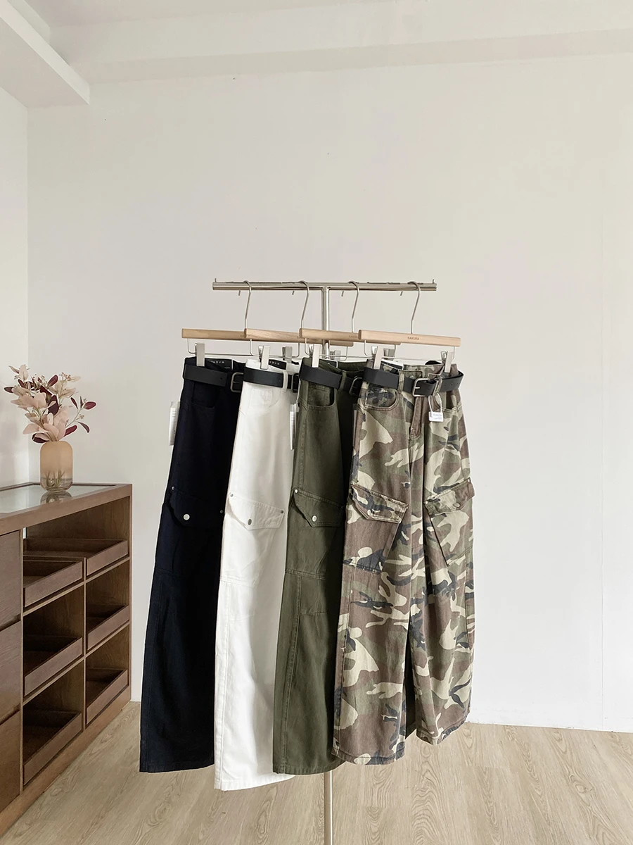 

Джинсы в американском стиле ретро, облегающие, с высокой талией, свободные, широкие брюки, женская модная одежда, новинка лета, универсальные.