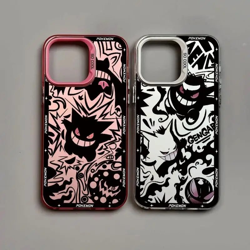 Phone Case for Apple iPhone 15 Pro Max 14 Pro 13 12 11 Pro Max 14 Plus Shockproof Mobile Pokemons Gengar Cover