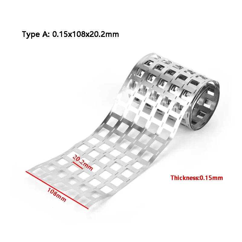 5m 6p 0.15x108x20.2mm Nickel Plated Lithium Battery Nickel Strip Li-ion Batteries Nickel Strip Used For 18650 Battery Welding