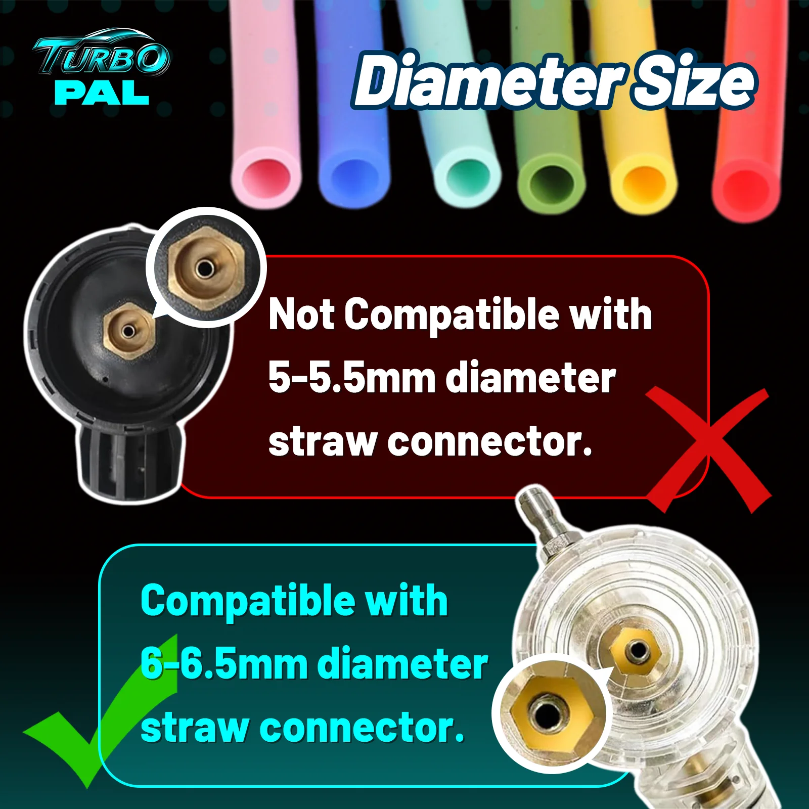 TURBOPAL Foam Cannon Silicone Straw & Gravity Filter Replacement Kit, Adjustable Tube with Gravity Ball for Pressure Washers