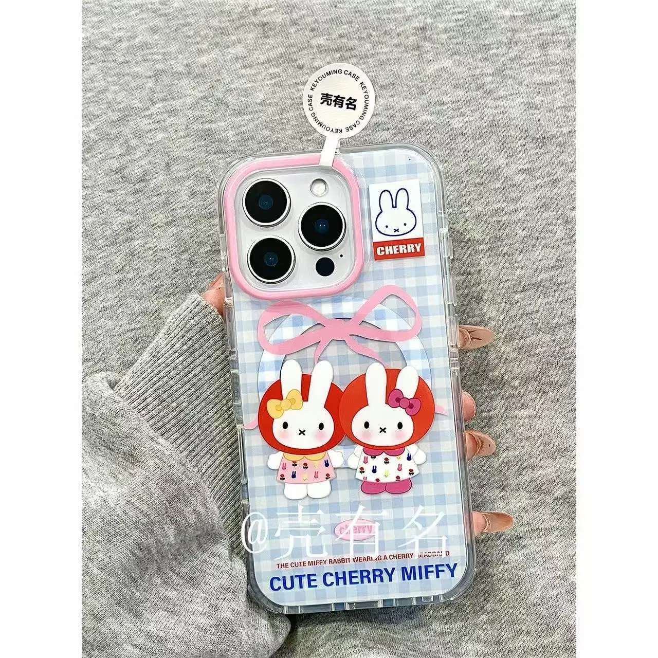 미피 귀여운 만화 휴대폰 케이스 귀여운 토끼 애니메이션 자석 홀더 폰 케이스 아이폰16프로맥스 아이폰151314 호환