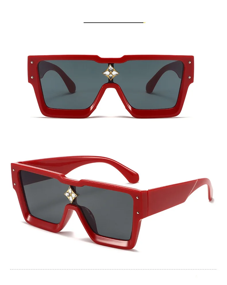 Luxuriöse quadratische Mode-Sonnenbrille mit Diamanten für Männer und Frauen, glamouröse Designer-Marken-Sonnenbrille, klassische Unisex-UV400-Sonnenbrille – Detail 4
