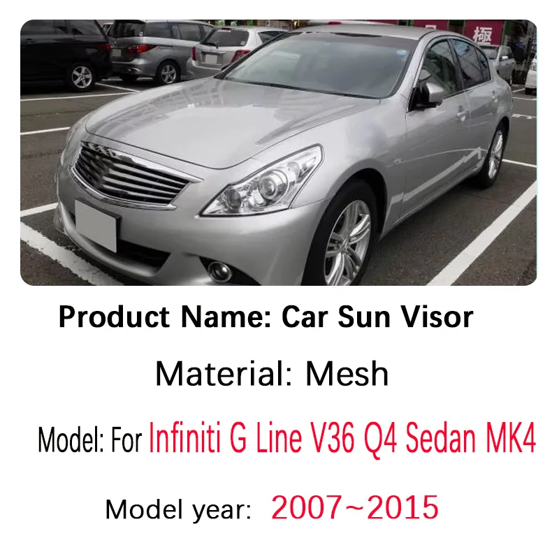 Car Mesh Sunshades For Infiniti G Line V36 Q40 Sedan MK4 2007 2008~2015 Nissan Skyline Sun Visor Window Magnetic Privacy Curtain