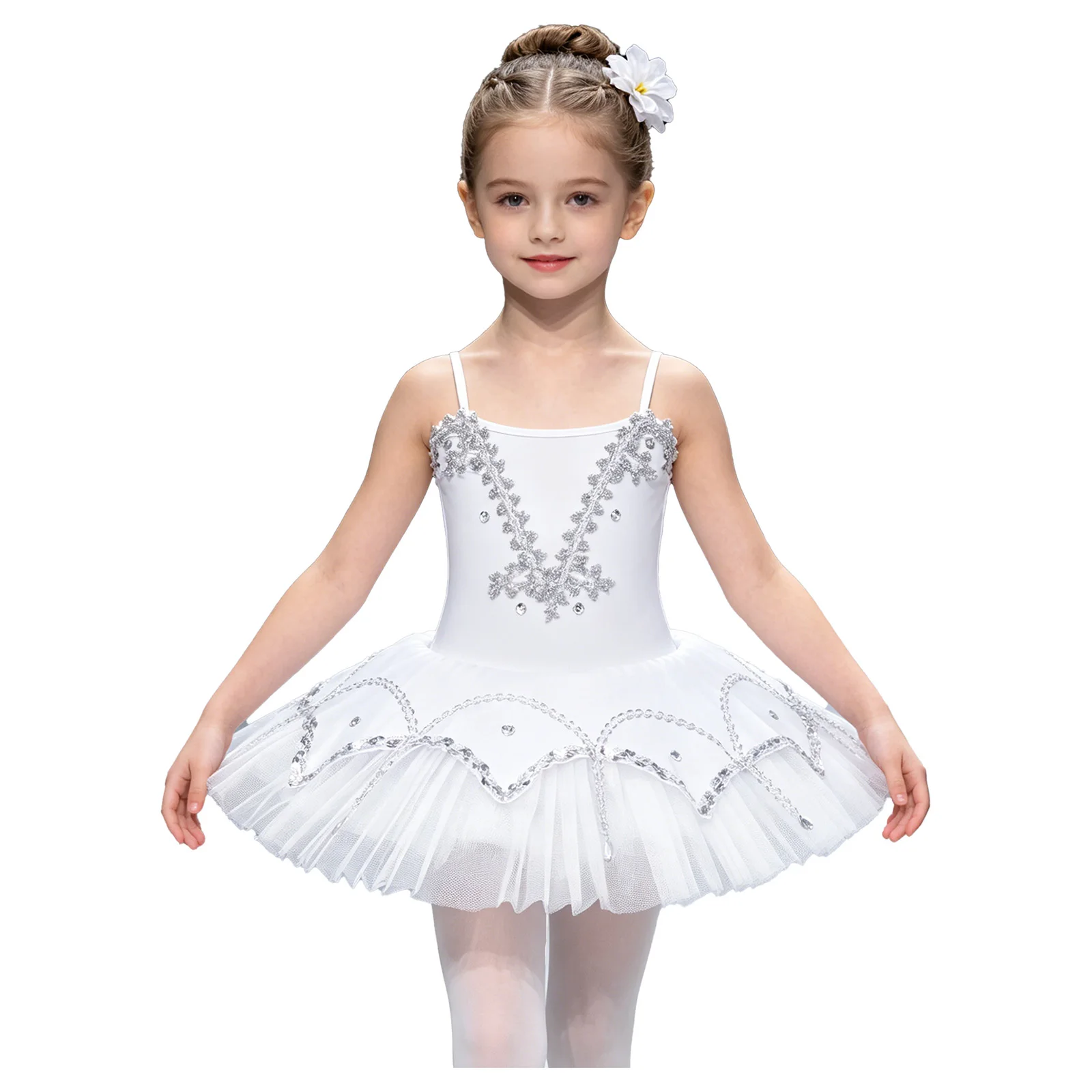 kids-girls-lyrical-ballet-jazz-rhythmic-performance-costume-braid-trim-sleeveless-rhinestone-spaghetti-layered-gymnastics-outfit